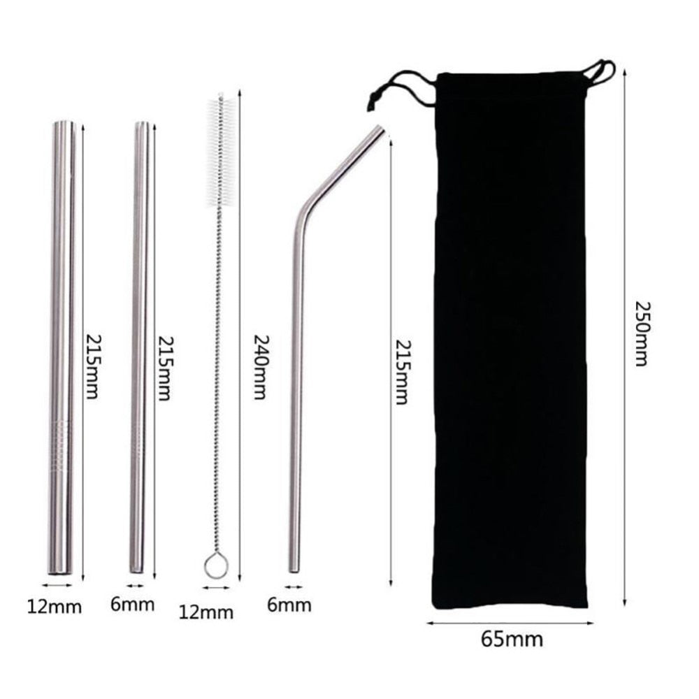 EcoSip Reusable Stainless Steel Straw Kit