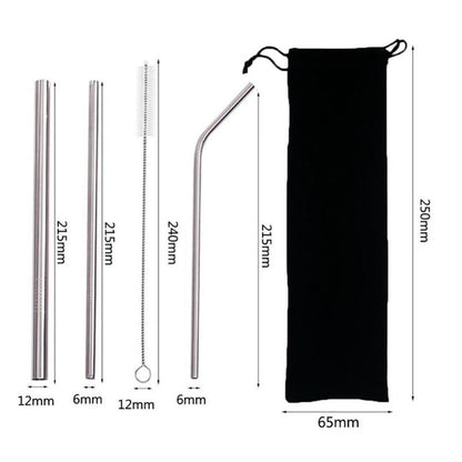 EcoSip Reusable Stainless Steel Straw Kit