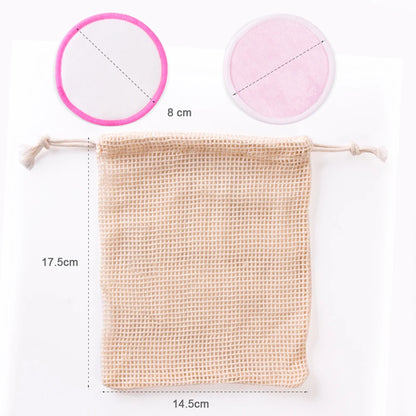 16pcs/lot Round Reusable Cotton Pads Reusable Cleansing Makeup Sponge Washable Facial Make Up Remover Wipe Pads